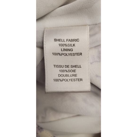 COTTAGECORE Lilac Floral Silk REBECCA TAYLOR Shorts Pleats Pockets Size 2 - Picture 4 of 4